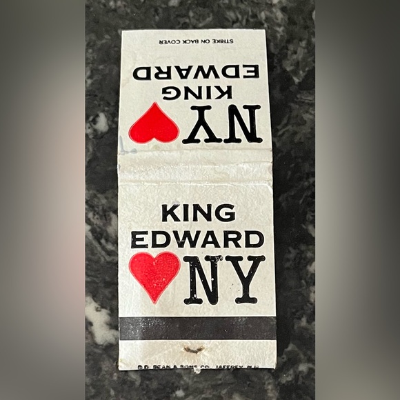 KING EDWARD CIGARS I ♥️ Love NY Vintage Matchbook - Picture 2 of 4